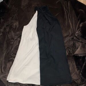 Bebe Black and White Backless Dress